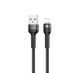 Кабель REMAX Jany Series Aluminum Alloy Braided 2.4A data cable RC-124m/i/a Lightning-Black