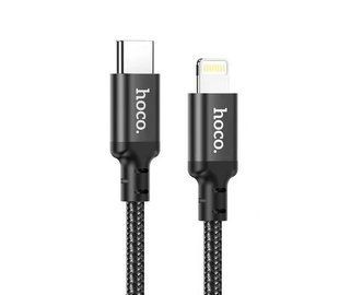 Кабель HOCO X14 Type-C to iP 3A, 20W, 1m, nylon, алюминиевые подключения, Black