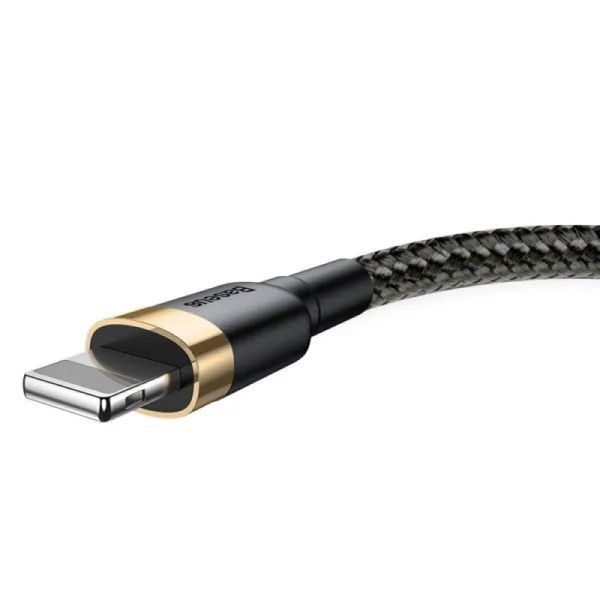Кабель Baseus Cafule Cable USB For Lightning 2.4A 1m Gold+Black