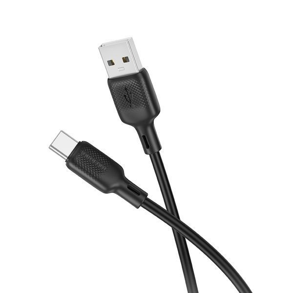 Кабель BOROFONE BX113 Lenny silicone charging data cable Type-C(L=3M) Black