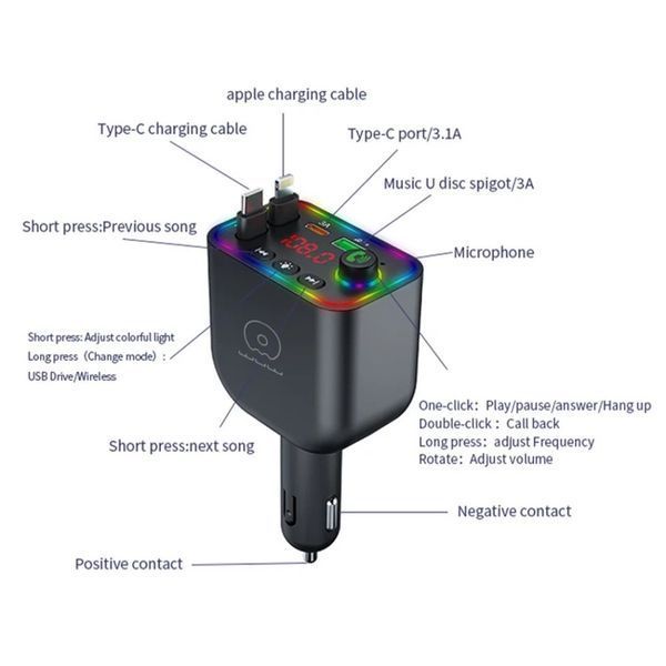 ОЗУ с FM-модулятором WUW-C237 black