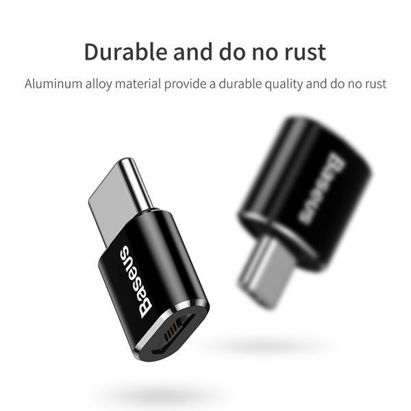 Адаптер Baseus Micro Female To Type-C Male Adapter Converter Black