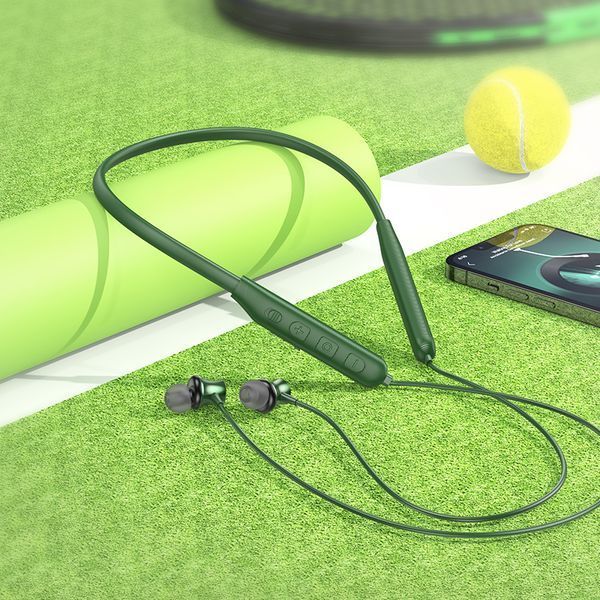 Беспроводные спортивные наушники HOCO ES64 Easy Sound sports BT earphones Dark Green