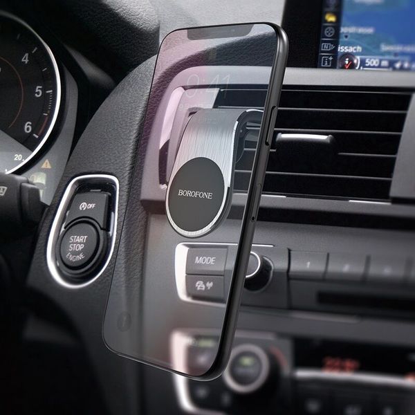 Автодержатель для телефона BOROFONE BH10 Air outlet magnetic in-car holder Silver