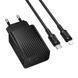 Сетевое зарядное устройство с кабелем BOROFONE BAS75A Source single port PD30W Charger Set (C to iP) (EU) Black