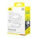 Сетевое зарядное устройство с кабелем Baseus Palm Fast Charger 1C 20W EU Moon White set USB-C to iP 20W 1m