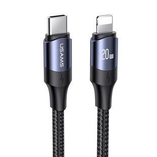 Кабель Usams US-SJ522 U71 Type-C to Lightning 20W PD Fast Charging 2m black