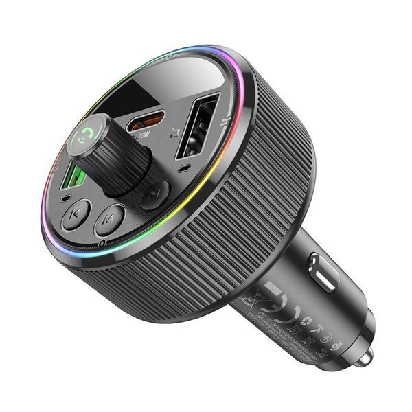 ОЗУ с FM-модулятором HOCO E82 Guerrero PD30W+QC3.0 car BT FM transmitter Black