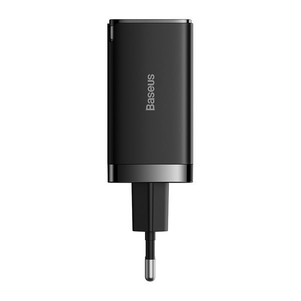 Мережевий зарядний пристрій з кабелем Baseus GaN5 Pro Fast Charger 2C+U 65W EU Black(Baseus Xiaobai charging Cable Type-C to Type-C 100W)