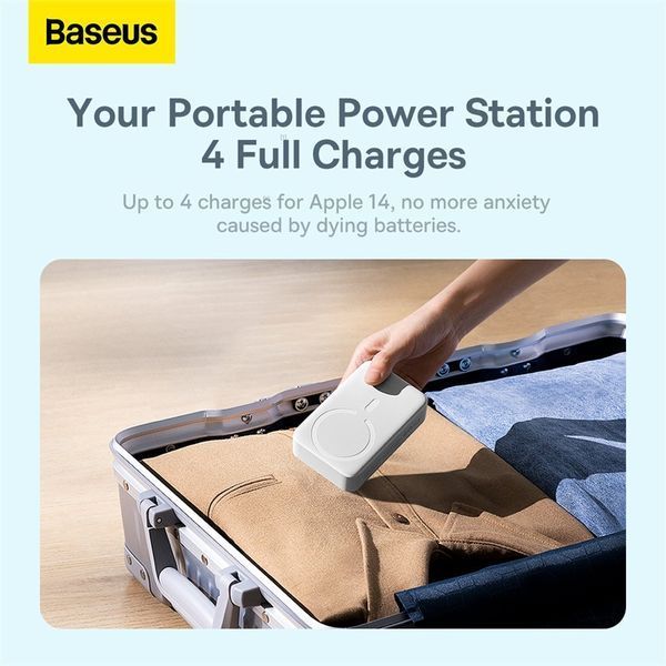 Внешний аккумулятор Baseus Magnetic Mini Wireless Fast Charge Power Bank 20000mAh 20W White