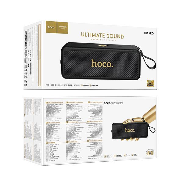 Портативная колонка HOCO HT1 Pro Marquis sports, 8W*2, Black