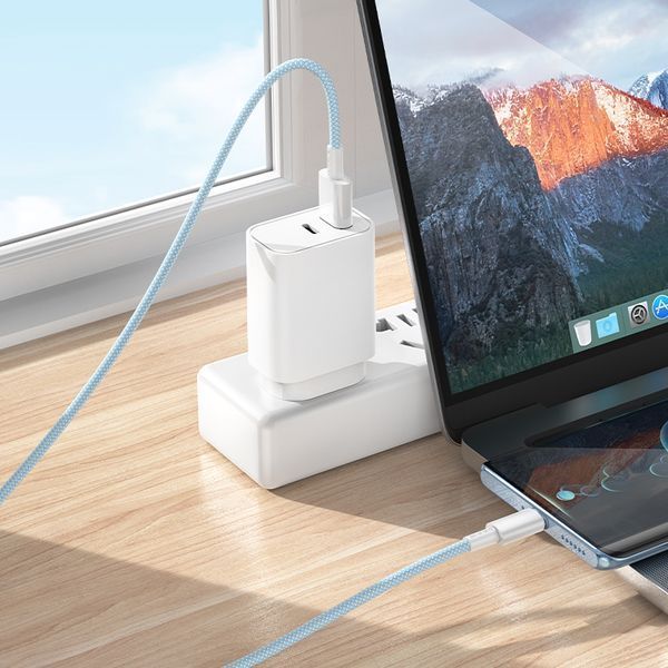 Кабель BOROFONE BX117 Source charging data cable Type-C White