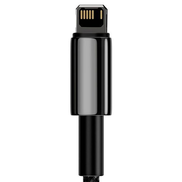 Кабель Baseus Tungsten Gold Fast Charging Data Cable USB to iP 2.4A 1m Black