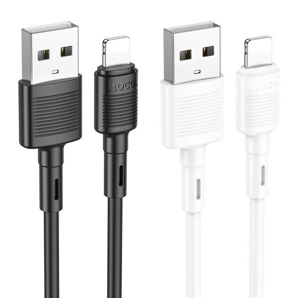 Кабель HOCO X83 USB to iP 2.4A, 1m, PVC, PVC connectors, Black