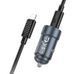 Автомобильное зарядное устройство HOCO Z57 Glorious single-port PD30W Car Charger Set (C to iP) Metal Gray