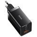 Мережевий зарядний пристрій з кабелем Baseus GaN5 Pro Fast Charger 2C+U 65W EU Black(Baseus Xiaobai charging Cable Type-C to Type-C 100W)