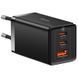 Мережевий зарядний пристрій з кабелем Baseus GaN5 Pro Fast Charger 2C+U 65W EU Black(Baseus Xiaobai charging Cable Type-C to Type-C 100W)