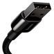 Кабель Baseus Tungsten Gold Fast Charging Data Cable USB to iP 2.4A 1m Black