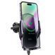 Автодержатель для телефона с БЗУ HOCO CA202 Plus Enlightener infrared induction wireless charging car holder(air outlet) Black metal gray