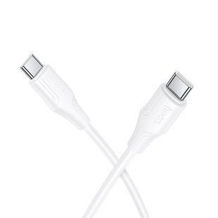 Кабель HOCO X124 Bien 60W silicone charging data cable C to C White