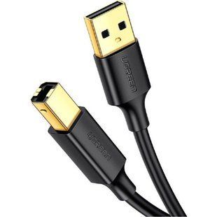 Кабель UGREEN US135 USB 2.0 AM to BM Print Cable 1.5m (Black) (UGR-10350)