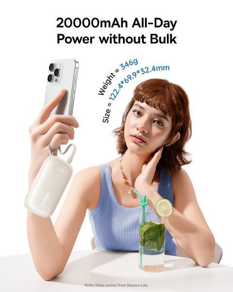 Зовнішній акумулятор Baseus EnerFill FC21 Qpow 3 Ultra Digital Display Power Bank 20000mAh 22.5W Cosmic Black