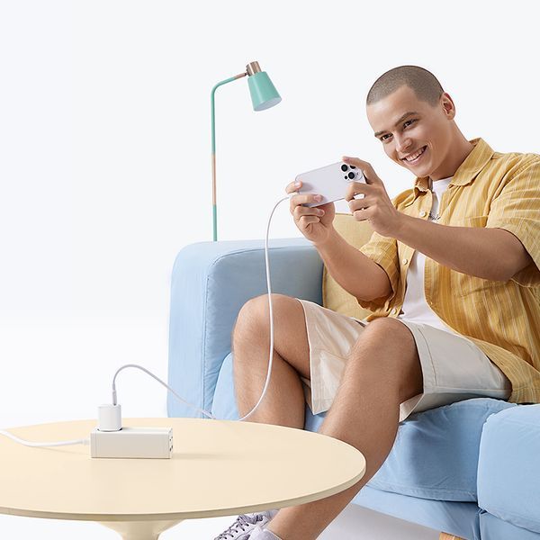 Сетевое зарядное устройство для Baseus PicoGo GaN Fast Charger 1C 45W EU Moon White