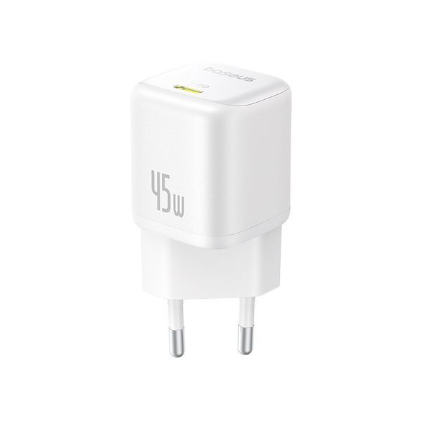 Сетевое зарядное устройство для Baseus PicoGo GaN Fast Charger 1C 45W EU Moon White