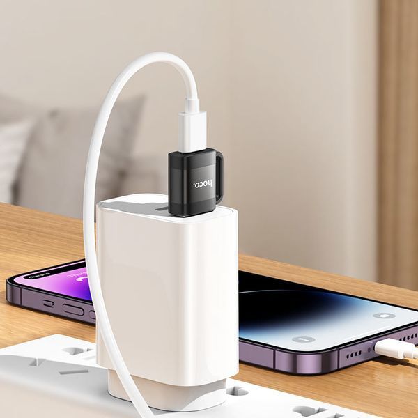 Адаптер HOCO UA31D USB для Type-C female USB2.0 adapter Black