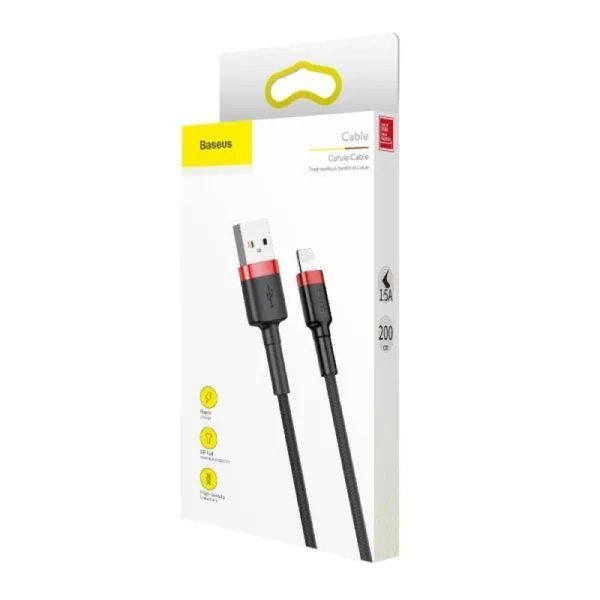 Кабель Baseus Cafule Cable USB 1.5A 2m Red+Black