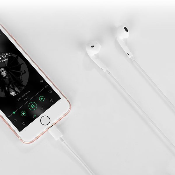 Наушники проводные HOCO L7 Plus Original (Lightning) White