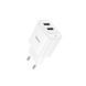 Сетевое зарядное устройство HOCO C141A Smart dual-port charger White