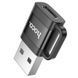 Адаптер HOCO UA31D USB для Type-C female USB2.0 adapter Black