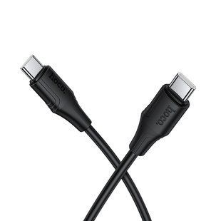 Кабель HOCO X124 Bien 60W silicone charging data cable C to C Black