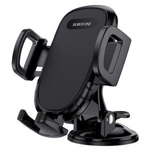 Автотримач для телефона BOROFONE BH37 Route push type suction cup car holder Black