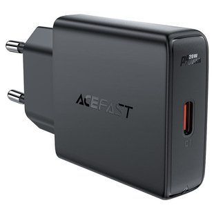 Сетевое зарядное устройство для ACEFAST A65 PD20W GaN single USB-C ultra-thin charger Black
