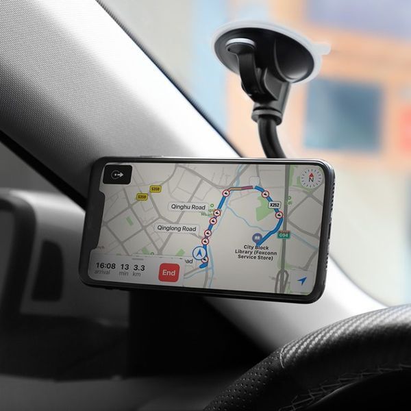 Автодержатель для телефона HOCO CA55 Astute series windshield car holder Black/Gray