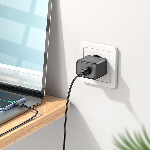 Сетевое зарядное устройство с кабелем HOCO CS11A Ocean single port charger set(Type-C) Black