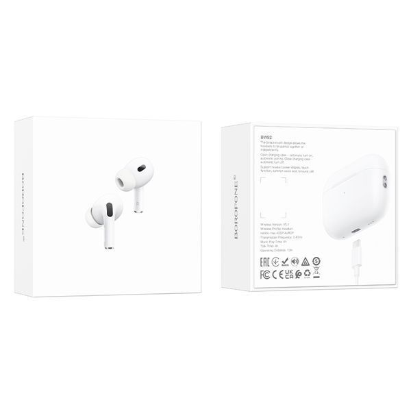 Беспроводные наушники TWS BOROFONE BW92 White