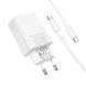 Мережевий зарядний пристрій з кабелем BOROFONE BAS75A Source single port PD30W charger set (C to C) (EU)White