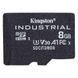Карта памяти microSDHC (UHS-1 U3) Kingston Industrial 8Gb class 10 V30 А1