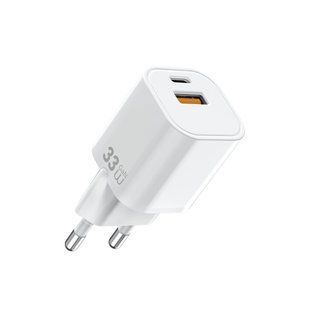 Сетевое зарядное устройство для WIWU 33W Cube GaN Fast Charger A+C Wi-G017 EU White