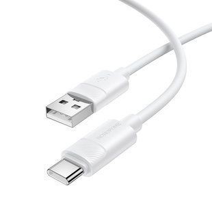 Кабель BOROFONE BX123 Leya silicone charging data cable Type-C White
