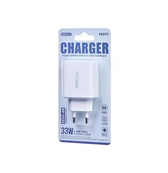 Сетевое зарядное устройство для REMAX Kiddy Series 33W A+C Fast Charger RP-U122 EU-White