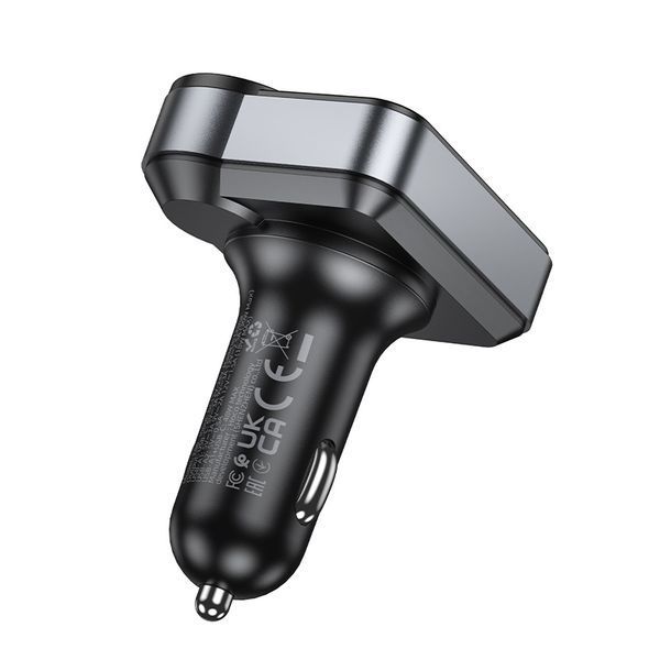 ОЗУ с FM-модулятором HOCO E86 Alegria 48W dual port PD30W+QC3.0 car BT FM transmitter Black