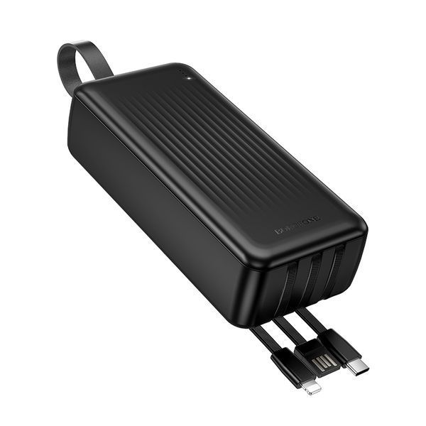 Внешний аккумулятор BOROFONE BJ79B Clever power bank with 3 cables(30000mAh) Black