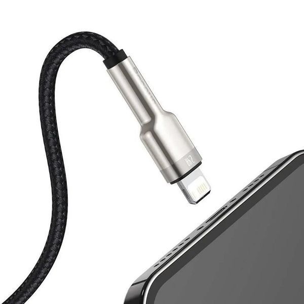 Кабель Baseus Cafule Series Metal Data Cable USB to IP 2.4A 1m Black