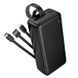 Внешний аккумулятор BOROFONE BJ79B Clever power bank with 3 cables(30000mAh) Black