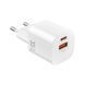 Мережевий зарядний пристрій WIWU 33W Cube GaN Fast Charger A+C Wi-G017 EU White