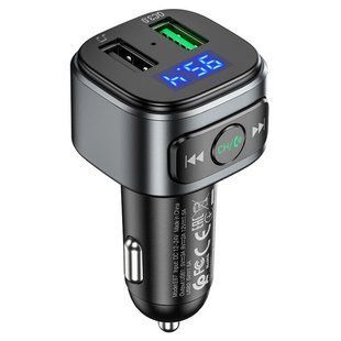ОЗУ с FM-модулятором HOCO E67 Fighter QC3.0 18W car BT FM transmitter Black